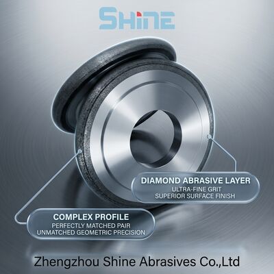 Muela CBN de unión metálica 14FF1 para acero para herramientas HSS inoxidable