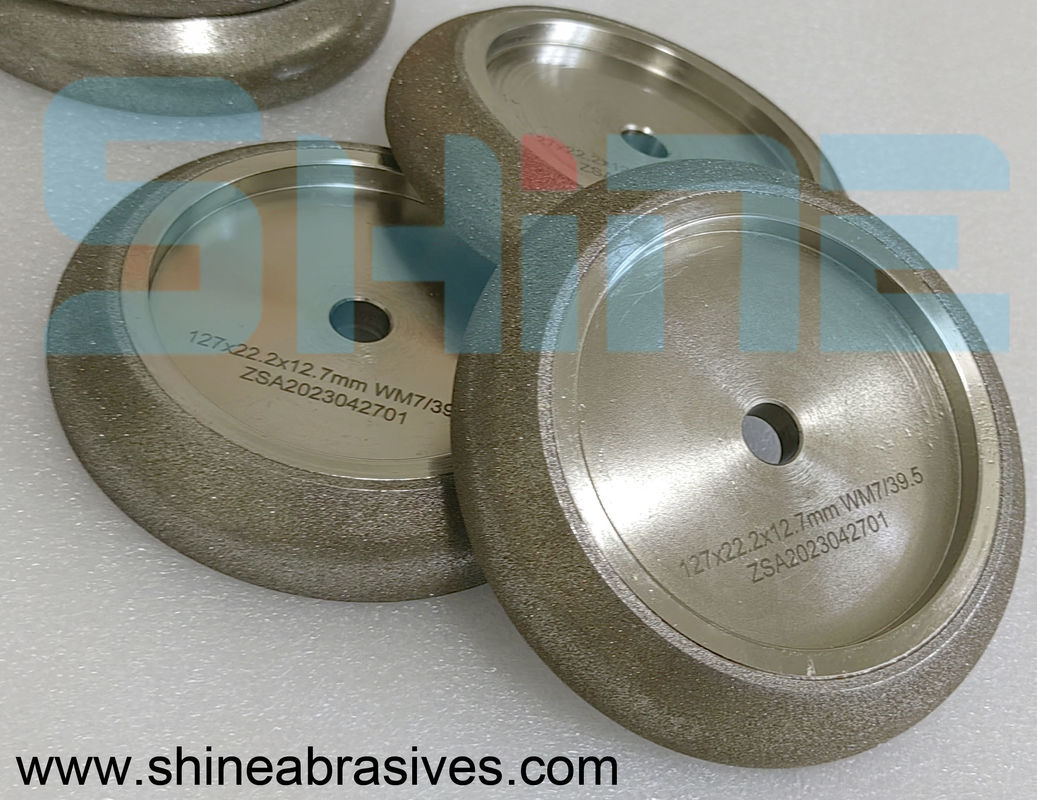 muela abrasiva electrochapada 5" 7/39,5 del Cbn para la afiladura de la hoja de sierra de la banda